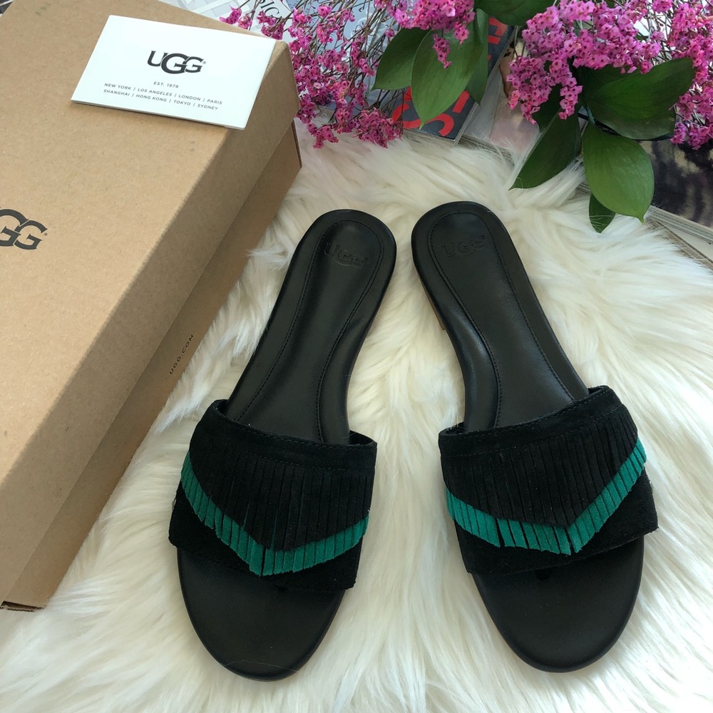 UGG Fringe Thong Sandals